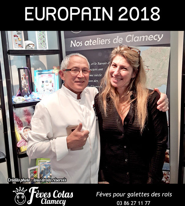 Retour en Image –  salon Europain – Gerard Barsé sur le stand des Fèves Colas Clamecy