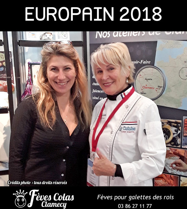 Retour en Image –  salon Europain – Chef Josette sur le stand des Fèves Colas Clamecy